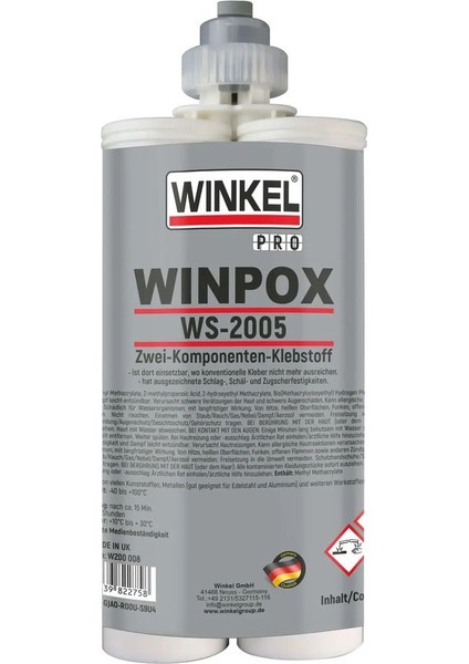Wınkel Wınpox Çift Komponentli Mma Yapıştırıcı Ws 2005 5dk 400ML