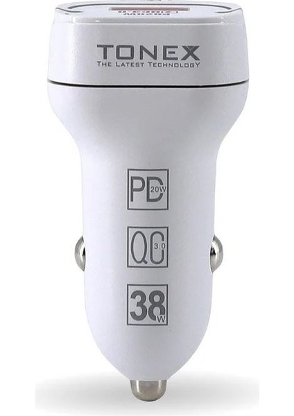 TA-38W 2 Girişli 38W Type-C To Type-C Kablolu Hızlı Araç Şarjı Işıklı - fırsatları