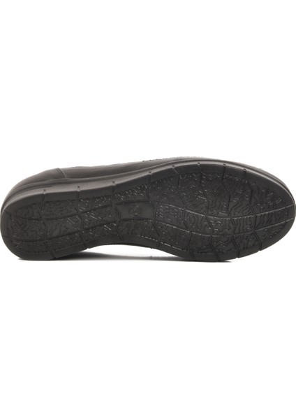 Siyah Hakiki Deri Kadın Günlük Ayakkabı 42637 Z indirimleri