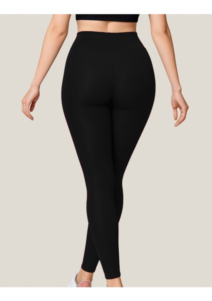 Toparlayıcı Yüksek Bel Kadın Günlük Spor Parlak Tayt ( Siyah, L ) fiyatları