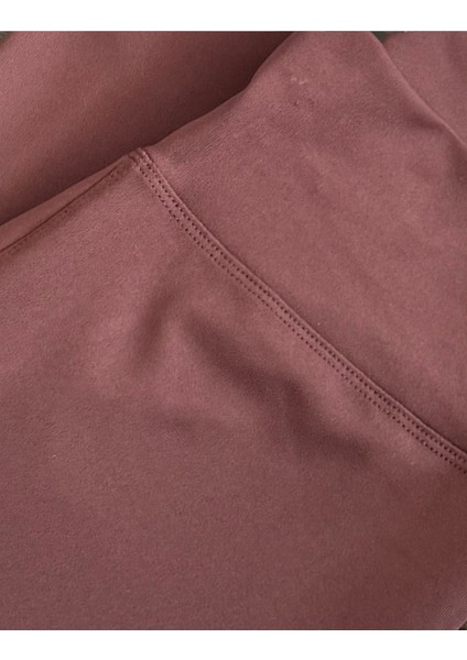 Büyük Beden Tayt Dalgıç Kumaş Yüksek Bel ( Kahverengi, 4xl) fırsatları