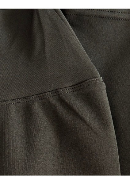 Toparlayıcı Yüksek Bel Kadın Günlük Spor Parlak Tayt ( Siyah, L )