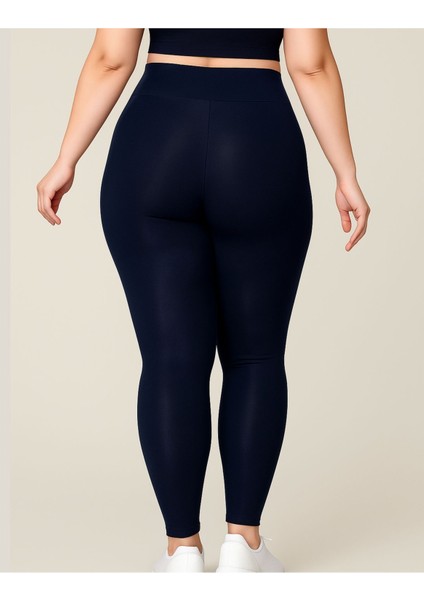 Büyük Beden Tayt Dalgıç Kumaş Yüksek Bel ( Lacivert, 2xl) fiyatları