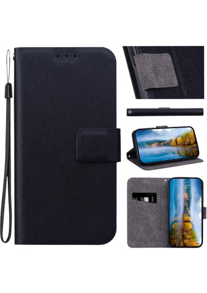 Kart ile Toka ile Realme 11 Pro Kickstand Saf Renk Için Flip Case (Yurt Dışından)