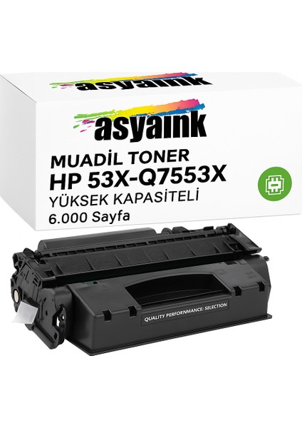 Hp P2014 53X-Q7553X Muadil Toner 6000SF Yüksek Kapasiteli Asyaink fiyatları