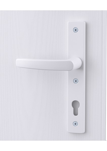 PVC 1 Takım Kapı Kolu Beyaz Balkon Banyo Tuvalet Wc Plastik Kulp Kilitsiz indirimleri