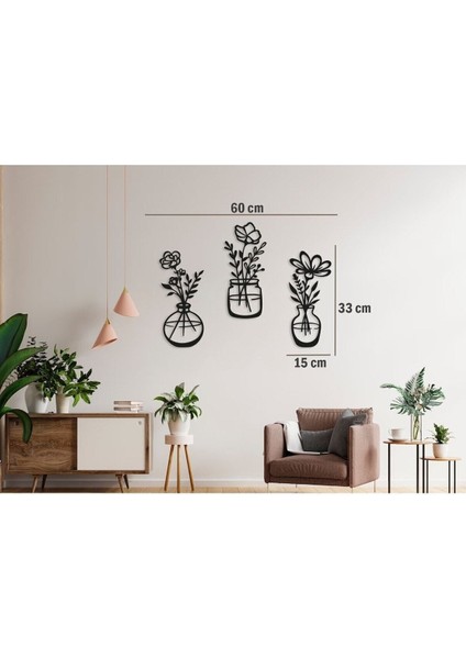 Ahşap Duvar Vazosu, Çiçeklik, Ev ve Ofis Dekoru, 35X15CM, Şık Tasarım indirimleri