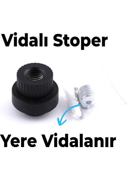 Kapı Stoperi Tamponu Siyah Vidalı Metal Tutacağı Tutucu Altı Kolu Pencere Stopu Takozu Sürgülü Kapı modelleri