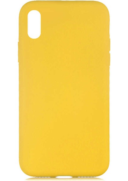 iPhone Xs 5.8 Uyumlu Vlmr Lsr Laaakan Kapak-Sarı