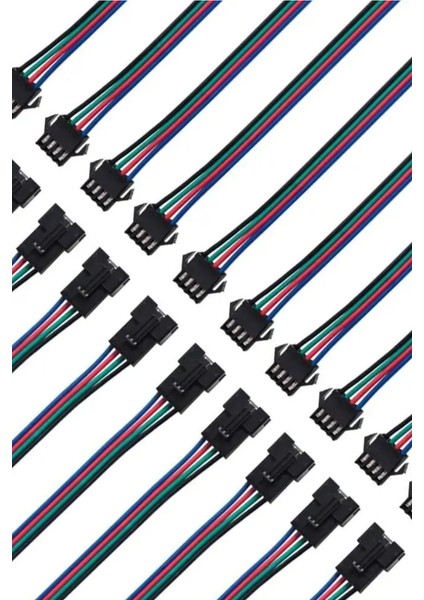 4 Lü Sm Kablo Gruplama 3 Pin Jst Kablo Takım Dişi-Erkek (5 Adet)