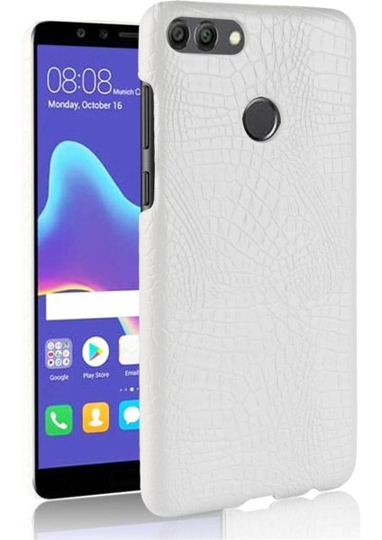 Huawei Y9 2018 Klasik Timsah Moda Kapak Için Şık Klasik Kılıf (Yurt Dışından)
