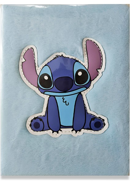 Stitch Figürlü 3D Peluş Kapaklı A5 Defter – Mavi Sevimli Disney Notebook | Fancy Space