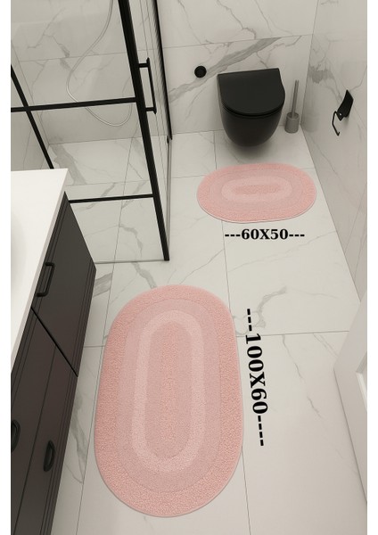 %100 Pamuk Dokuma, Su Emici, Banyo Paspas Seti, Banyo Halısı Vera 2'li Klozet Takım 60X100-60X50 fiyatları