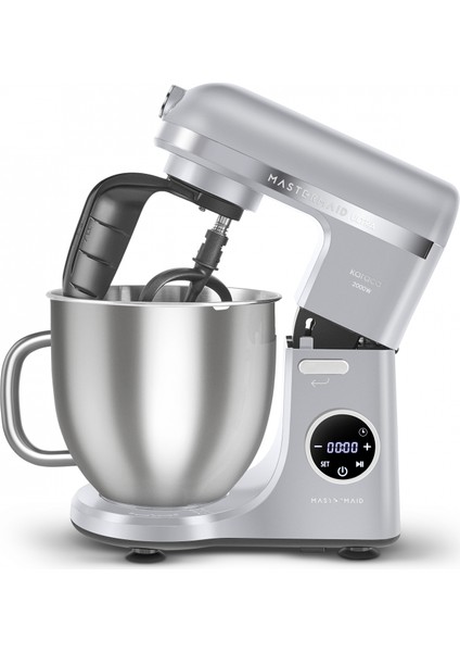 Mastermaid Chef Ultra D2000W Dijital Ekranlı Hamur Yoğurma Makinesi Silver 7 L