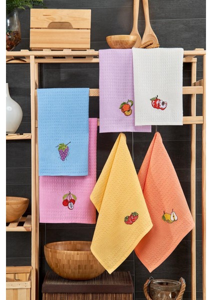 6'lı Sarı-Turuncu Mutfak Havlu Seti, Şık ve Pratik Mutfak Aksesuarları