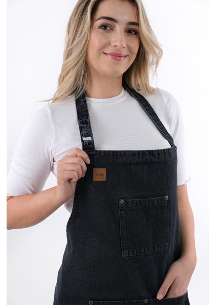 Ayarlanabilir Kot Askılı Mutfak Önlüğü Siyah, Şık ve Kullanışlı Mutfak Aksesuarı fırsatları