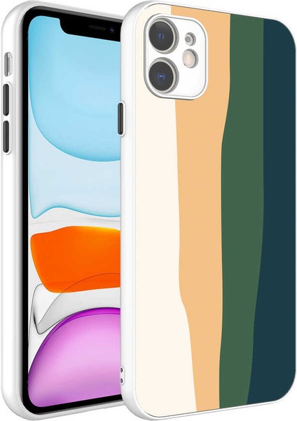 iPhone 11 Uyumlu Kamera Korumalı Renkli Temperli Vlmr X-Cam Kapak-No1