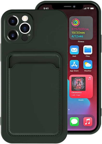 iPhone 12 Pro Max Kılıf ​​vlmr Ofix Kapak-Koyu Yeşil