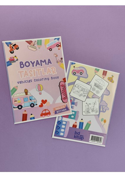 Eğlenceli Taşıtlar Boyama Kitabı 2 - Ingilizce Isimlerle Eğitici modelleri