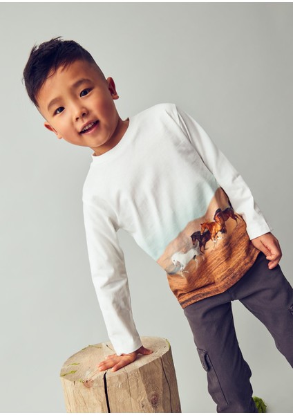 Erkek Çocuk Baskılı Sweatshirt