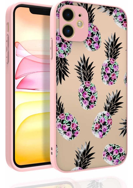 iPhone 11 Uyumlu Desenli Kamera Korumalı Parlak Vlmr Nora Kapak-No1