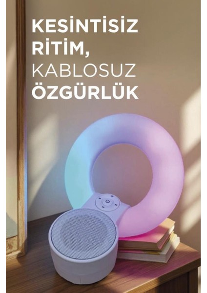 D65 Beyaz Rgb Işıklı Kablosuz Bluetooth Hoparlör modelleri
