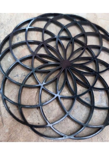 Pleksi Kutsal Geometri Sembolleri Siyah 3'lü Set, Şık ve Dekoratif Tasarım. modelleri