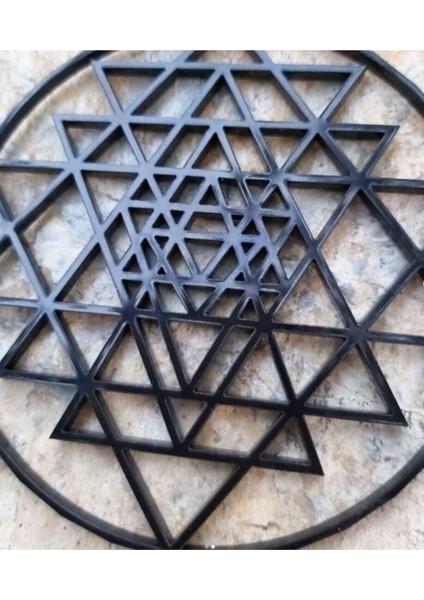 Pleksi Kutsal Geometri Sembolleri Siyah 3'lü Set, Şık ve Dekoratif Tasarım. indirimleri