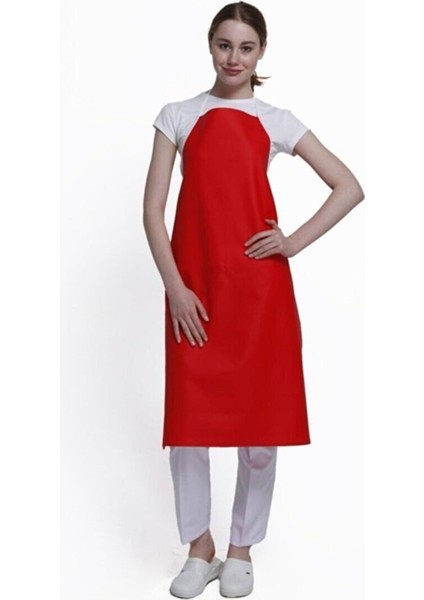 Su Geçirmez Pvc Askılı Önlük 100 Cm, Kasap, Bulaşık, Beyaz, Mavi, Kırmızı