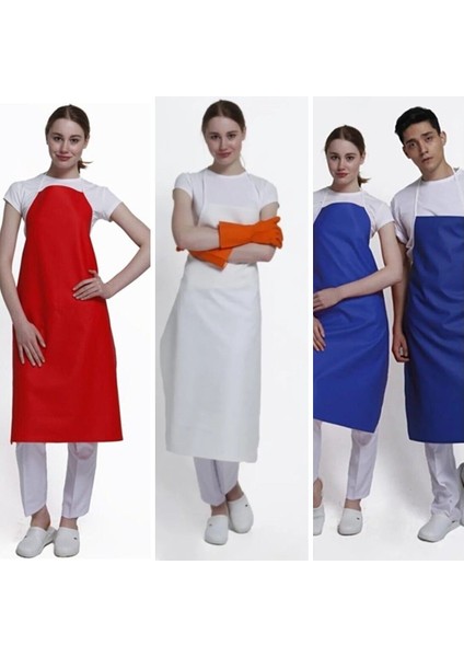 Su Geçirmez Pvc Askılı Önlük 100 Cm, Kasap, Bulaşık, Beyaz, Mavi, Kırmızı fiyatları