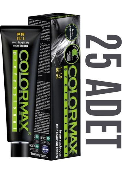 Kuaför Seti 60 ml 25 Adet Saç Boyası Oksidansız