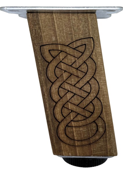 Kale Eğimli Ayarlı Desenli Ahşap Ayak Mobilya Masa ve Dolap Ayağı(Koyu Ceviz)(Ceviz Ağacı) fiyatları