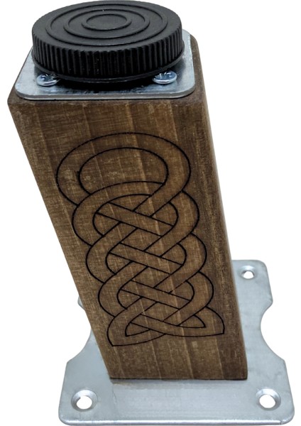 Kale Eğimli Ayarlı Desenli Ahşap Ayak Mobilya Masa ve Dolap Ayağı(Koyu Ceviz)(Ceviz Ağacı) modelleri