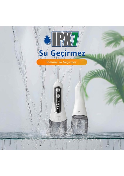 V580 Water Flosser Taşınabilir Şarjlı Masajlı Diş/protez Bakım ve Ağız Duşu-Mor modelleri