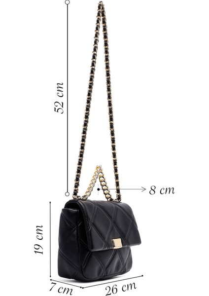 Kadın Siyah Uzun Askılı Kapitone Çapraz Çanta 25ABD2709KP fiyatları
