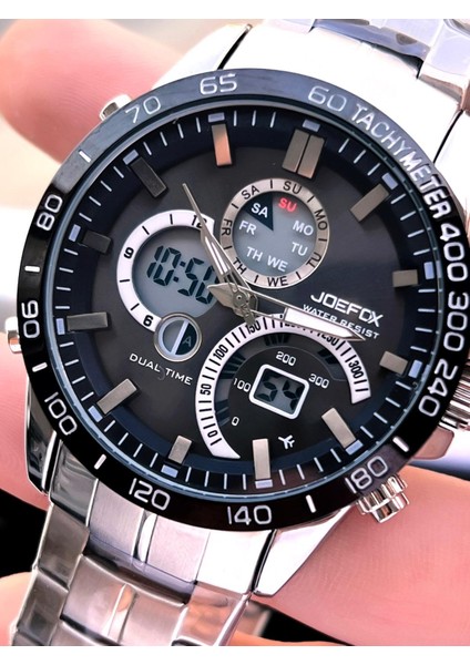 Çelik Kordon Digital ve Analog 2 Yıl Garantili 3 Atm Suya Dayanıklı Erkek Kol Saati JOE.CL01 fiyatları