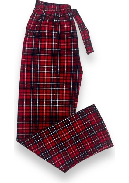 Ekose Desenli Beli Lastikli Unisex Pijama Altı fırsatları