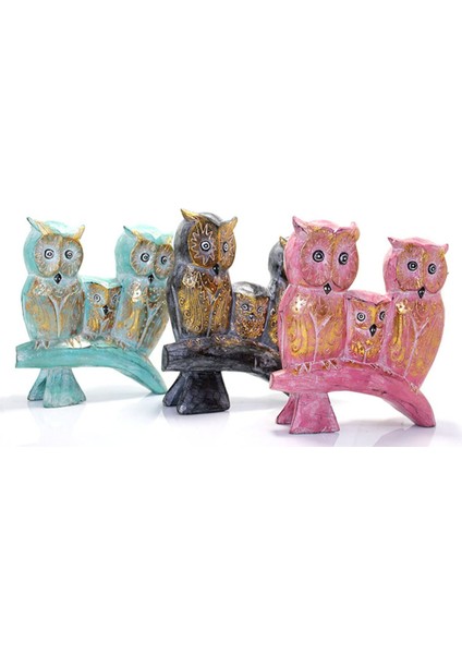 3'lü Ahşap Baykuş No:3