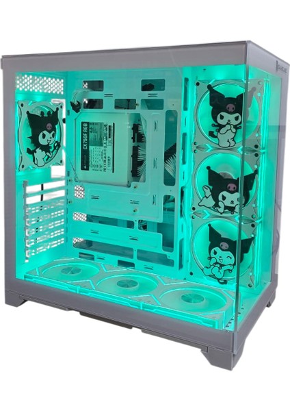 Kuromi Karakterli 7 Argb Fanlı Beyaz Akvaryum Kasa fiyatları