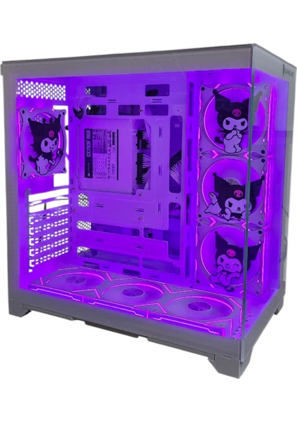 Kuromi Karakterli 7 Argb Fanlı Beyaz Akvaryum Kasa fırsatları