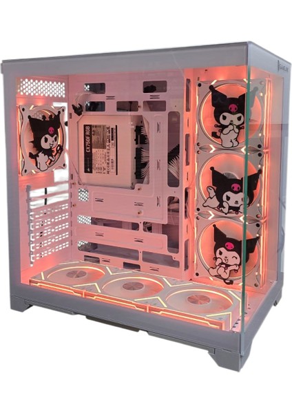 Kuromi Karakterli 7 Argb Fanlı Beyaz Akvaryum Kasa indirimleri