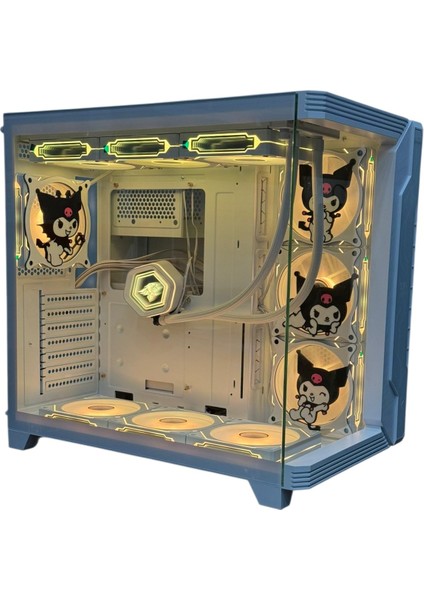 Kuromi Karakterli 7 Argb Fanlı 850W 80 Plus Bronz Power'lı 360MM Sıvı Soğutmalı Beyaz Akvaryum Kasa fiyatları