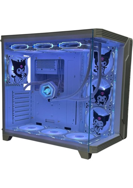 Kuromi Karakterli 7 Argb Fanlı 850W 80 Plus Bronz Power'lı 360MM Sıvı Soğutmalı Beyaz Akvaryum Kasa indirimleri