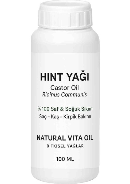 Hint Yağı Saf Soğuk Sıkım – Saç, Kaş ve Kirpik Bakımı Için Doğal Yağ 100ML