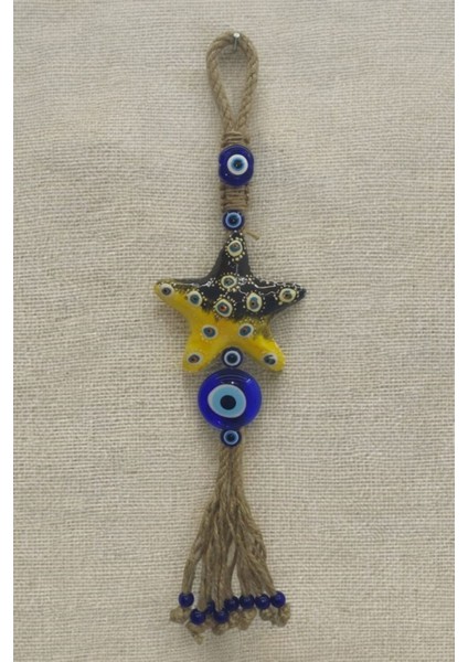 Parlak Sarı Deniz Yıldızı Boncuklu Şık Aksesuar