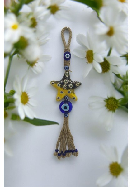 Parlak Sarı Deniz Yıldızı Boncuklu Şık Aksesuar