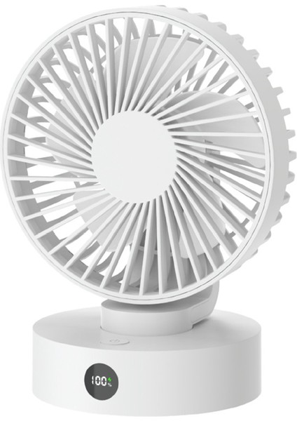 Yaz Yeni Ürün Taşınabilir Masaüstü Fan Kompakt USB Ayarlanabilir Ev Kullanımı Için Akıllı Dijital Ekran Mini Elektrikli Fan B (Yurt Dışından)