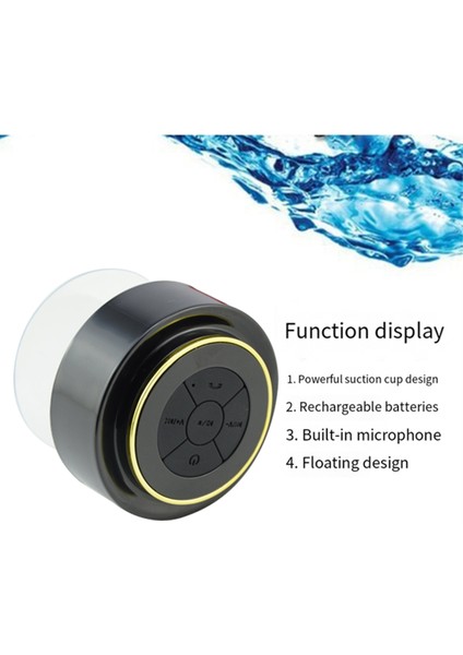 Bluetooth Duş Hoparlörü Taşınabilir Su Geçirmez Hoparlör Vakumlu Kablosuz Açık Hava Hoparlörü Havuz Kamp Yürüyüş (Yurt Dışından) fiyatları