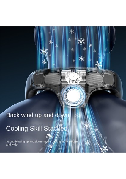 Boyun Kliması Soğuk Hava Üfleyen Fanlar Soğutma Cihazı Giyilebilir Fan, 5200MAH Pil Şarj Edilebilir Kişisel Fan Mavi (Yurt Dışından) modelleri