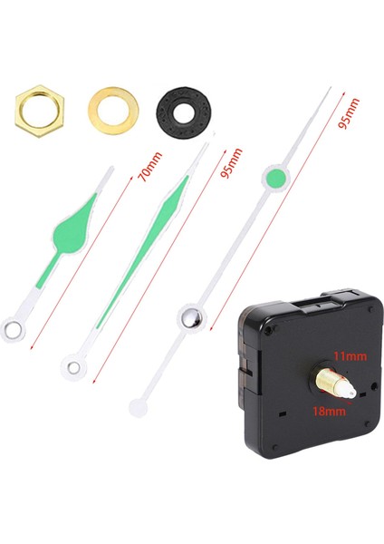 Saat Mekanizması Kuvars Saat Mekanizması Değiştirme Kiti, Sessiz Motor ve Akreplerle Kendin Yap Duvar Saati Tamir Parçaları (Yurt Dışından) modelleri